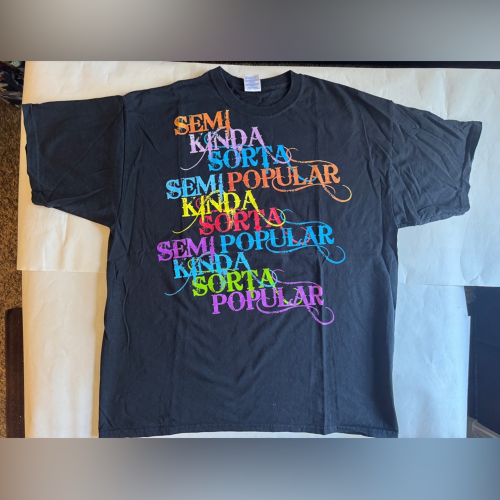 Black Kinda Popular Graphic T-Shirt